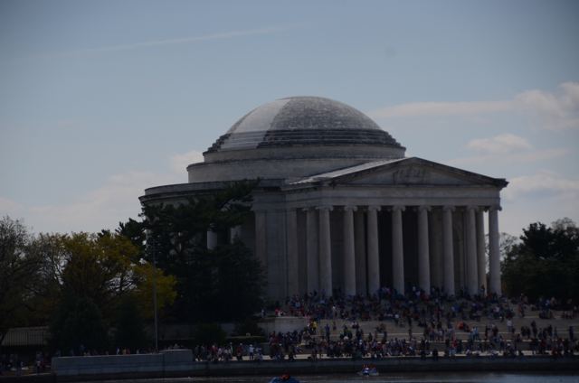 A domed memorial beside the water